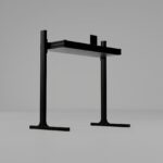 Sim Racing Corner Single Monitor Stand with PC Tray