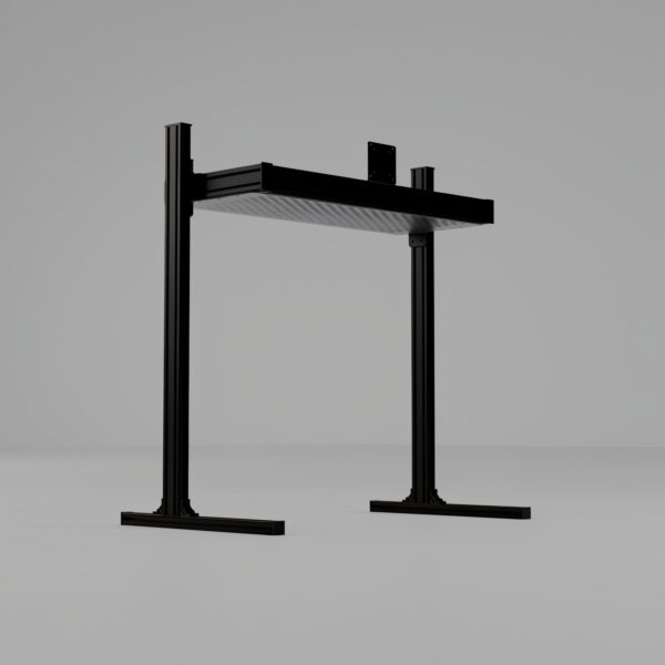 Sim Racing Corner Single Monitor Stand with PC Tray