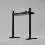 Sim Racing Corner Single Monitor Stand with PC Tray