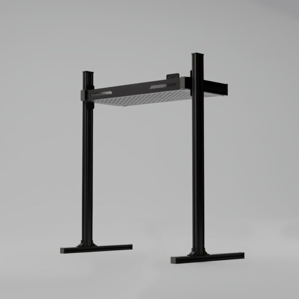 Sim Racing Corner Single Monitor Stand with PC Tray