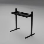Sim Racing Corner Single Monitor Stand with PC Tray