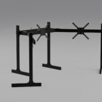 Sim Racing Corner Wraparound Triple Monitor Stand
