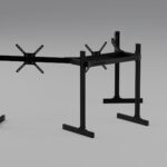 Sim Racing Corner Wraparound Triple Monitor Stand